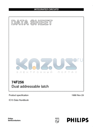 N74F256N datasheet - Dual addressable latch