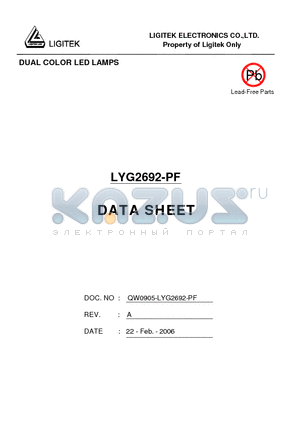 LYG2692-PF datasheet - DUAL COLOR LED LAMPS