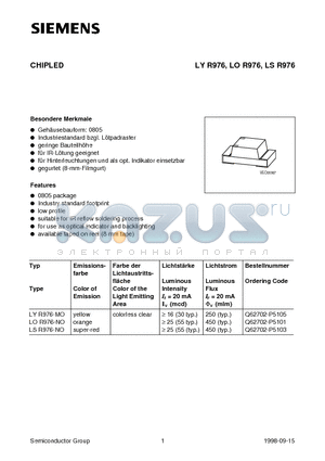 LYR976-MO datasheet - CHIPLED