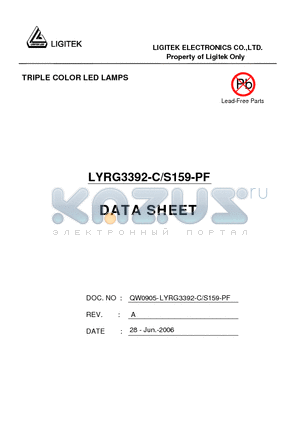 LYRG3392-C/S159-PF datasheet - TRIPLE COLOR LED LAMPS