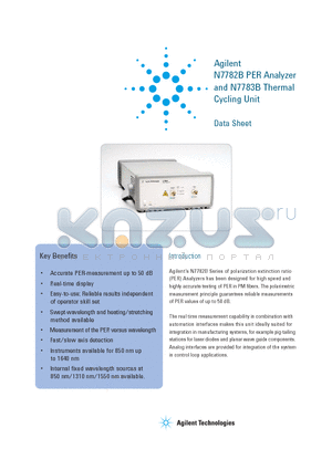 N7782B datasheet - PER Analyzer