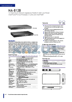 NA-812B datasheet - Ultra low power and high performance
