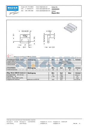 M05_DE datasheet - (deutsch) Magnet