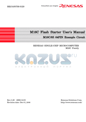M16C6S_06 datasheet - SINGLE-CHIP MICROCOMPUTER