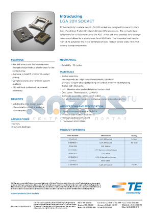 1-1554653-1 datasheet - LGA 2011 SOCKET