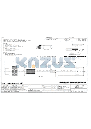 908-NM41200 datasheet - ASSEMBLY MMCX PLUG STRAIGHT RG-178 NON MAGNETIC