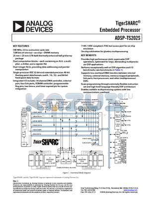 ADSP-TS202S datasheet - TigerSHARC Embedded Processor