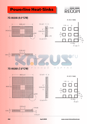 7G-0020A datasheet - Powerline Heat-Sinks