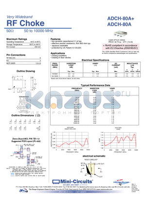 ADCH-80A datasheet - RF Choke