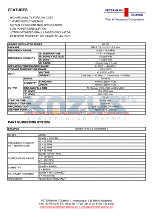 M2150 datasheet - HIGH RELIABILITY FOR LOW COST