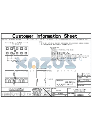 M22-3024000 datasheet - 2.00 mm DIL CRIMP SOCKET HOUSING