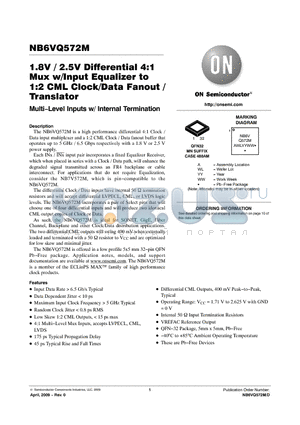 NB6VQ572M datasheet - Multi−Level Inputs w/ Internal Termination