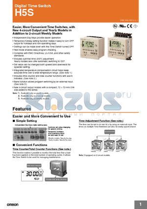 H5S-WB2D datasheet - Digital Time Switch