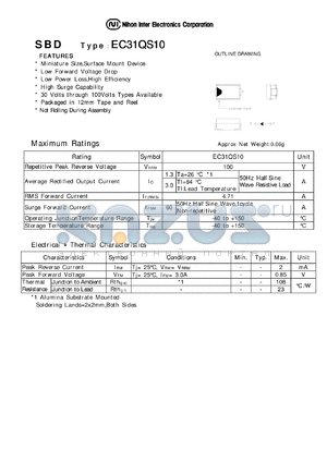 EC31QS10 datasheet - Low Forward Voltage drop Diode