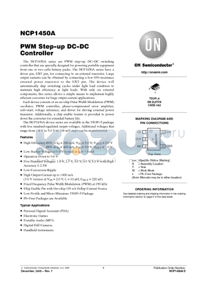 NCP1450A_05 datasheet - PWM Step−up DC−DC Controller