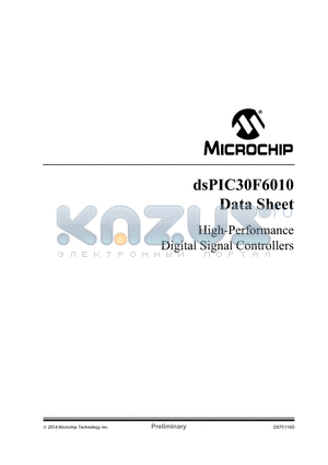 DSPIC30F6010 datasheet - High-Performance Digital Signal Controllers