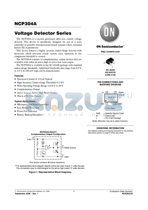 NCP304A datasheet - Voltage Detector Series