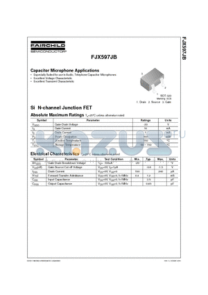 FJX597JB datasheet - Si N-channel Junction FET