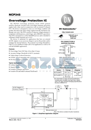 NCP345_06 datasheet - Overvoltage Protection IC