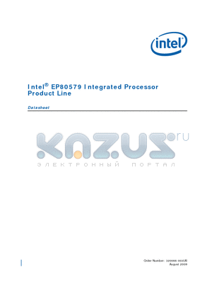 EP80579 datasheet - Intel^ EP80579 Integrated Processor Product Line