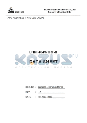 LHRF4843-TRF-X datasheet - TAPE AND REEL TYPE LED LAMPS