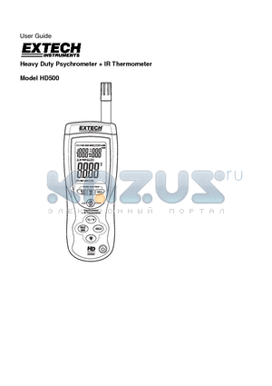 HD500 datasheet - Heavy Duty Psychrometer  IR Thermometer