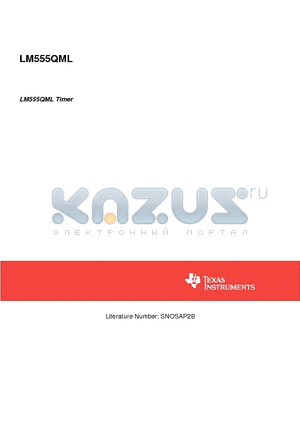 LM555H/883 datasheet - LM555QML Timer