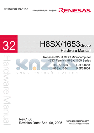 H8SX1653 datasheet - Renesas 32-Bit CISC Microcomputer H8SX Family / H8SX/1600 Series