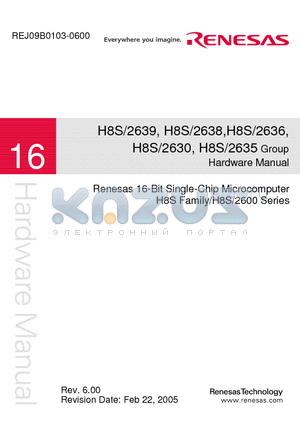 H8S2635 datasheet - Renesas 16-Bit Single-Chip Microcomputer H8S Family/H8S/2600 Series