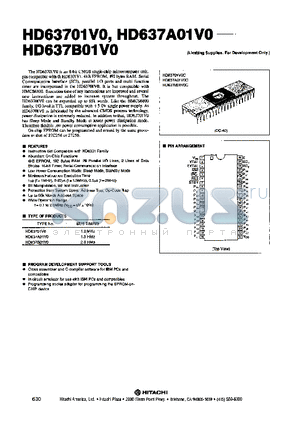 HD63701V0 datasheet - Limiting Supplies. For Development Only