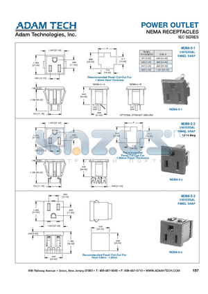 NEMA-5-2 datasheet - POWER OUTLET NEMA RECEPTACLES