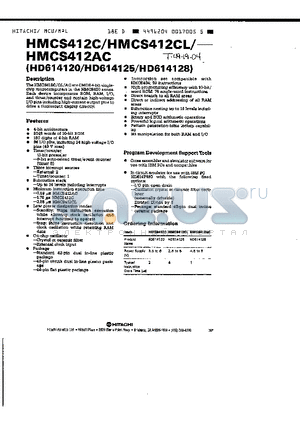HMCS412CL datasheet - HMCS412C
