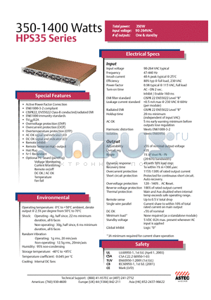 HPS35 datasheet - 350-1400 Watts