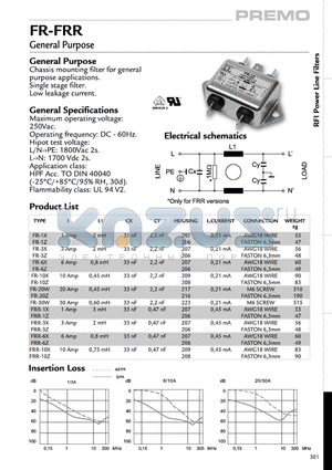FAM_FILE00000054 datasheet - Chassis mounting filter for general
