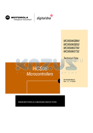 MC9S08GT60 datasheet - Microcontrollers