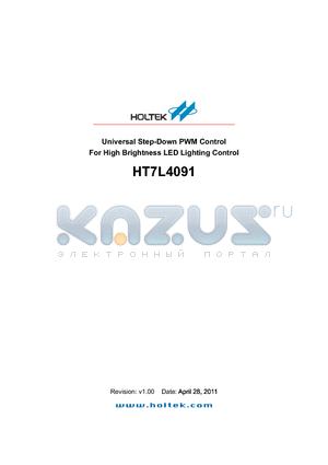 HT7L4091 datasheet - Universal Step-Down PWM Control For High Brightness LED Lighting Control