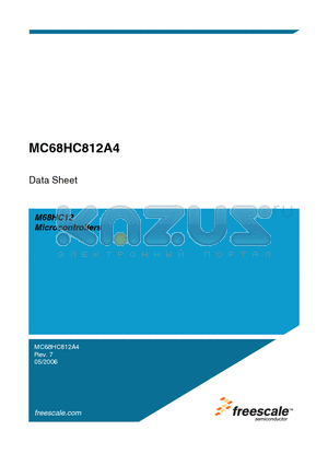 MCHC812A4PV5 datasheet - Microcontrollers