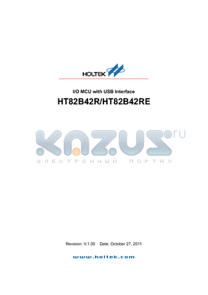 HT82B42RE datasheet - I/O MCU with USB Interface