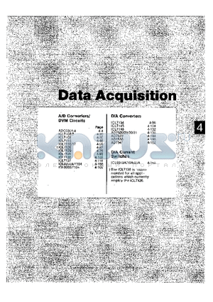 ICL8018AMJD datasheet - Data Acquisition