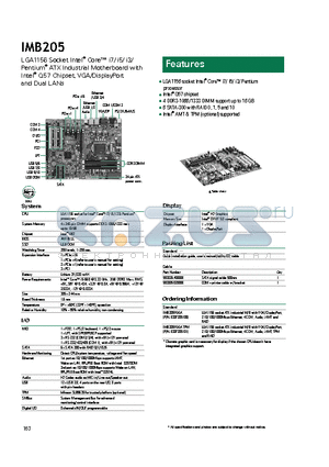 IMB205VGGATPM datasheet - 6 SATA-300 with RAID 0, 1, 5 and 10