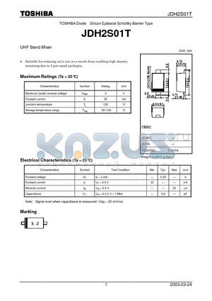 JDH2S01T datasheet - UHF Band Mixer