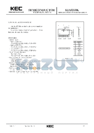 KIA6248K datasheet - BIPOLAR LINEAR INTEGRATED CIRCUIT (7.3W DUAL AUDIO POWER IC)
