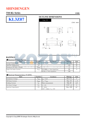 KL3Z07 datasheet - TSS KL Series