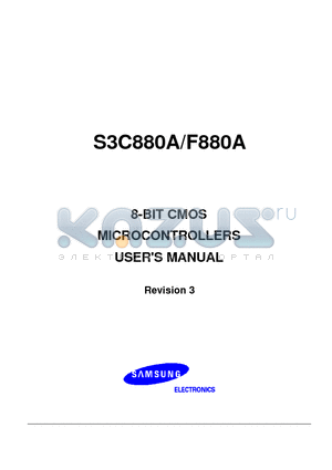 S3F880A datasheet - 8-BIT CMOS 8-BIT 8-BIT MICROCONTROLLERS