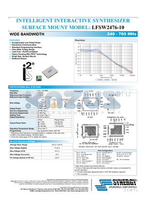 LFSW2476-10 datasheet - INTELLIGENT INTERACTIVE SYNTHESIZER