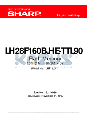 LHF16J04 datasheet - Flash Memory 16M (1M  16/2M  8)