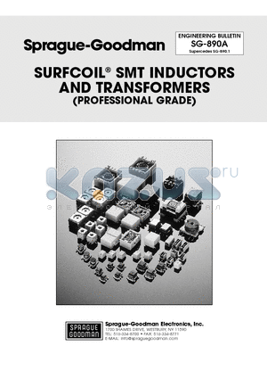 SG-890A datasheet - SURFCOIL^ SMT INDUCTORS AND TRANSFORMERS (PROFESSIONAL GRADE)