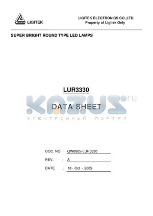 LUR3330 datasheet - SUPER BRIGHT ROUND TYPE LED LAMPS