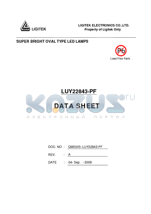 LUY22843-PF datasheet - SUPER BRIGHT OVAL TYPE LED LAMPS