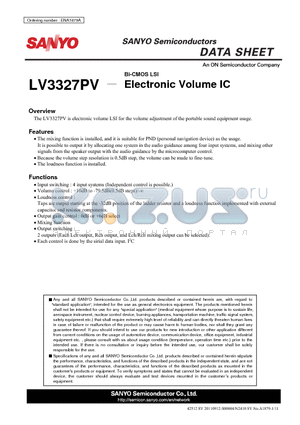 LV3327PV_12 datasheet - Electronic Volume IC